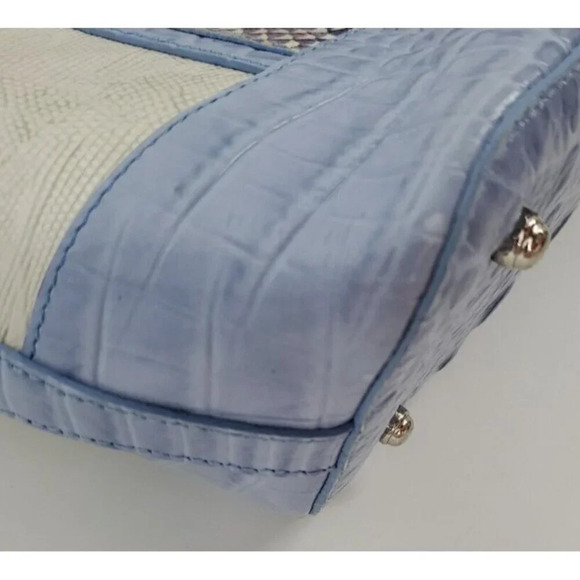 BRAHMIN Mini Asher Purse Periwinkle Monroe Leather Crossbody - Picture 14 of 16